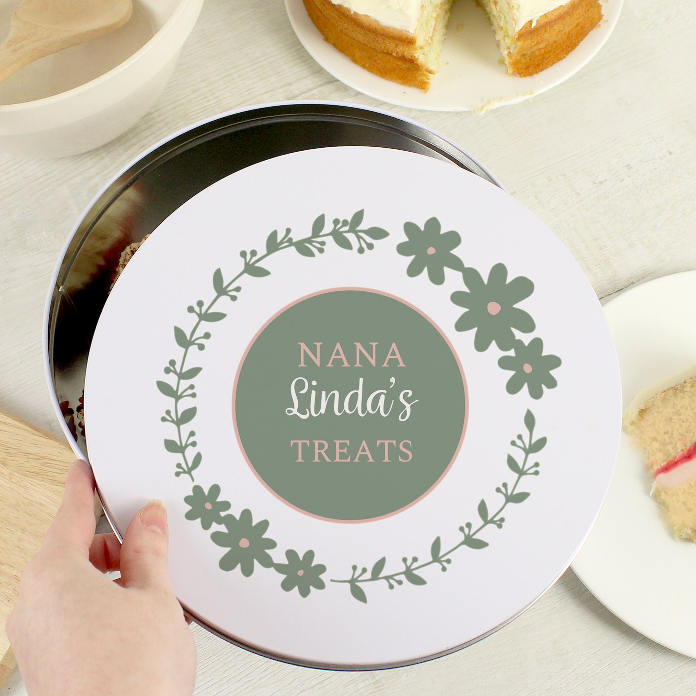 Personalised Floral Cake Tin SpecialMoment